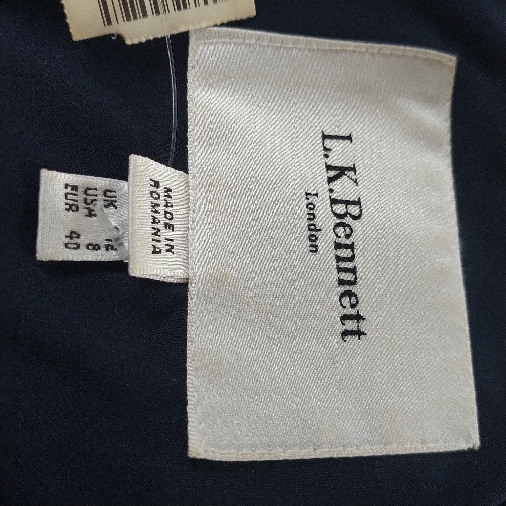L.K. Bennett London Poppy Classic V Neck Dress 8 - Picture 7 of 12